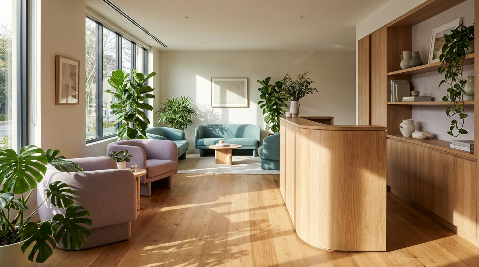 A calm, welcoming, uncluttered space